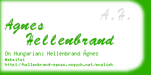 agnes hellenbrand business card